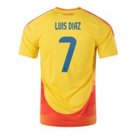 Fotbalové Dres Kolumbie Luis Diaz #7 Domácí Copa America 2024 Krátký Rukáv